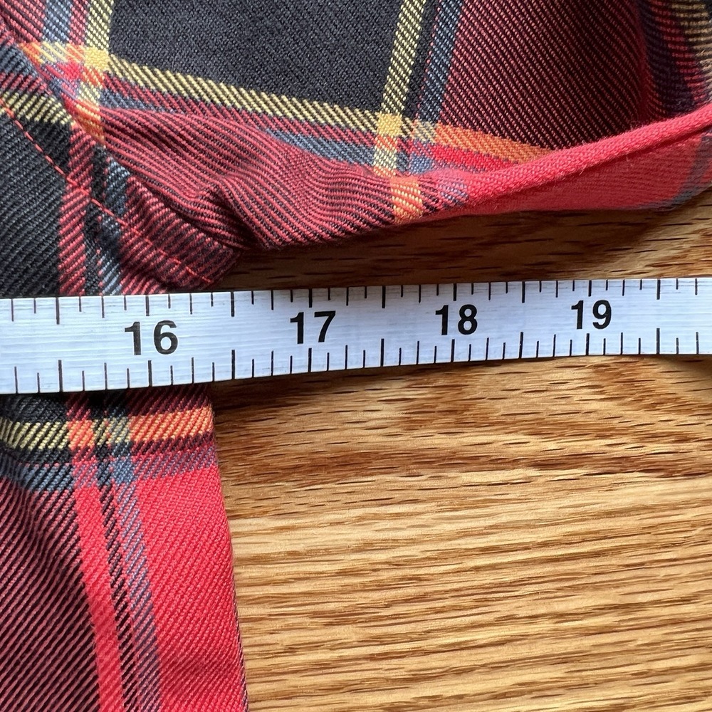 Dixxon DFC Youth‎ Division Caballero Flannel Shirt Red Plaid Boys Sz Med - Picture 9 of 12
